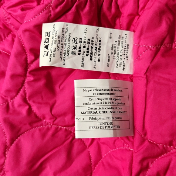 Patagonia Puff-Ball Reversible Jacket and matching pants girls size 6M 6 Months - Picture 9 of 9